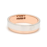 Load image into Gallery viewer, Platinum Love Bands with Rose Gold Step JL PT 925-A

