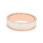 Load image into Gallery viewer, Platinum Love Bands with Rose Gold Step JL PT 925-A
