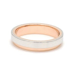 Load image into Gallery viewer, Platinum Love Bands with Rose Gold Step JL PT 925-A
