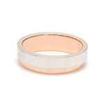 Load image into Gallery viewer, Platinum Love Bands with Rose Gold Step JL PT 925-A
