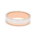 Load image into Gallery viewer, Platinum Love Bands with Rose Gold Step JL PT 925-A
