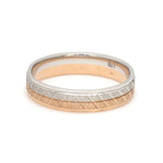 Load image into Gallery viewer, Platinum Love Bands with Rose Gold Unisex Ring JL PT 1407
