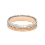 Load image into Gallery viewer, Platinum Love Bands with Rose Gold Unisex Ring JL PT 1407
