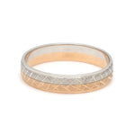 Load image into Gallery viewer, Platinum Love Bands with Rose Gold Unisex Ring JL PT 1407
