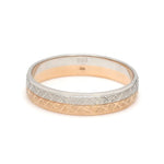 Load image into Gallery viewer, Platinum Love Bands with Rose Gold Unisex Ring JL PT 1407
