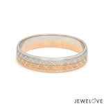 Load image into Gallery viewer, Platinum Love Bands with Rose Gold Unisex Ring JL PT 1407

