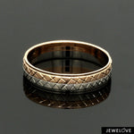 Load image into Gallery viewer, Platinum Love Bands with Rose Gold Unisex Ring JL PT 1407
