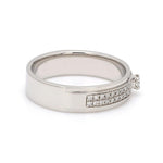 Load image into Gallery viewer, Platinum Love Bands with Sparkling Diamonds JL PT 622
