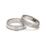 Load image into Gallery viewer, Platinum Love Bands with Sparkling Diamonds JL PT 622
