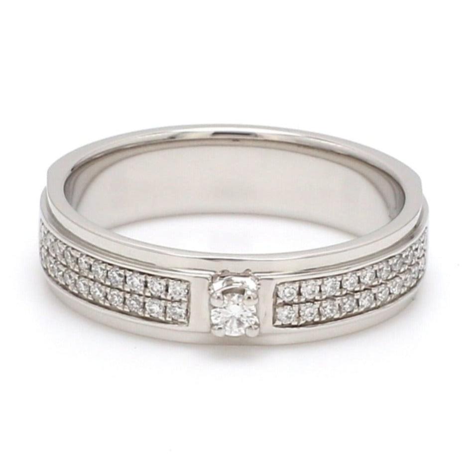 Platinum Love Bands with Sparkling Diamonds JL PT 622