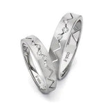 Load image into Gallery viewer, Platinum Love Bands - Zigzag - Life is not straight, is it? JL PT 106
