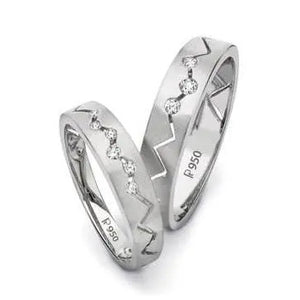 Platinum Love Bands - Zigzag - Life is not straight, is it? JL PT 106