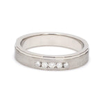 Load image into Gallery viewer, Platinum Men’s Band with 5 Diamonds JL PT 904
