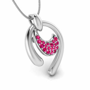 Platinum Pendant Set with Ruby for Women JL PT PE NL8636R   Jewelove.US