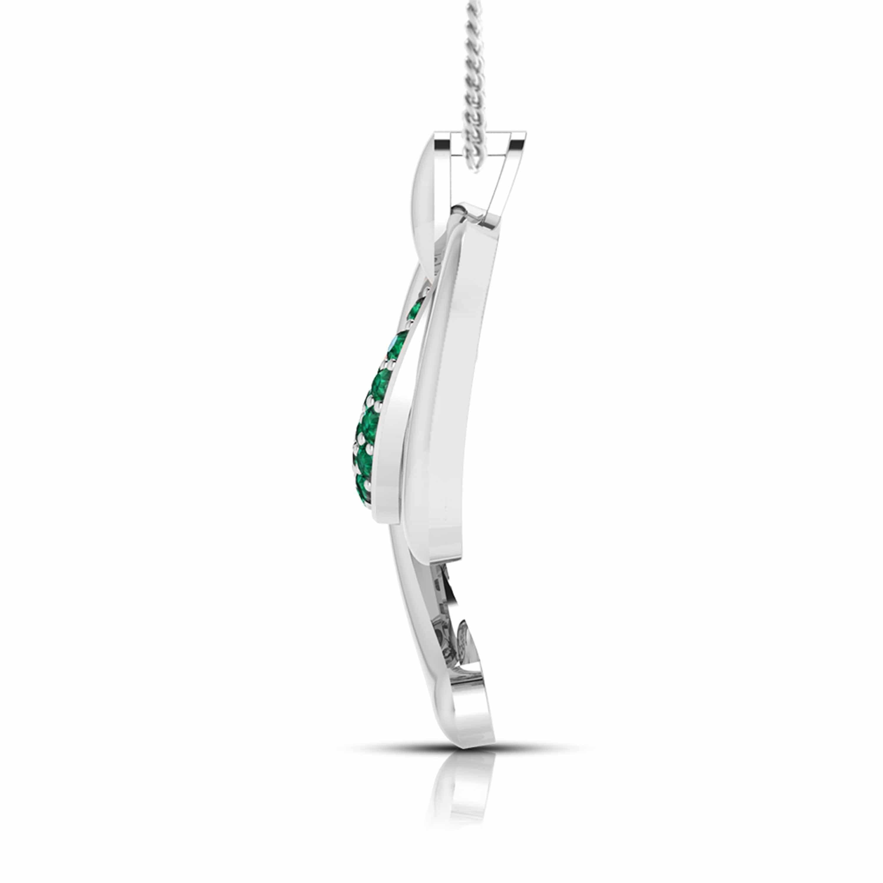 Platinum Pendant Emerald for Women JL PT P NL8636E   Jewelove.US