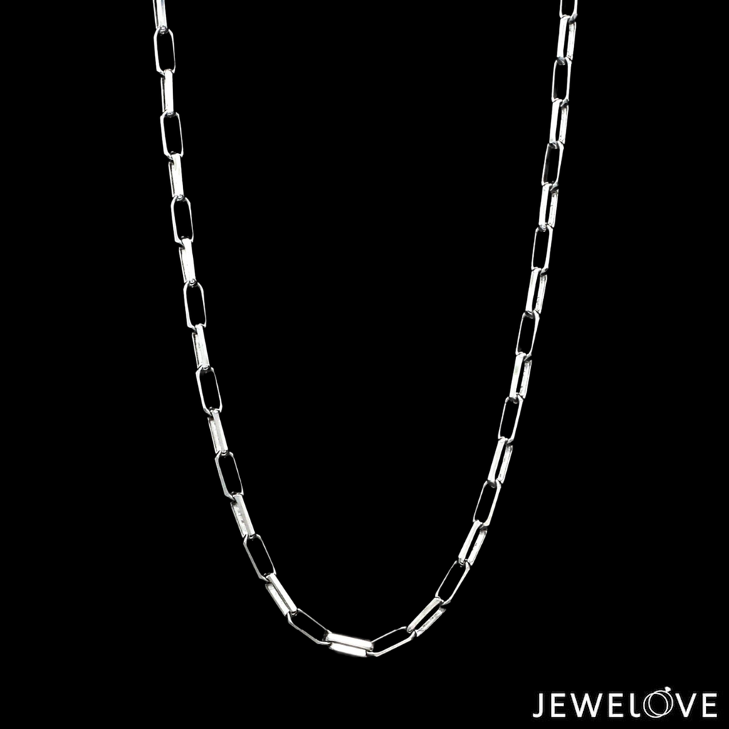 Platinum Rectangular Links Chain for Men JL PT CH 1212-A   Jewelove.US