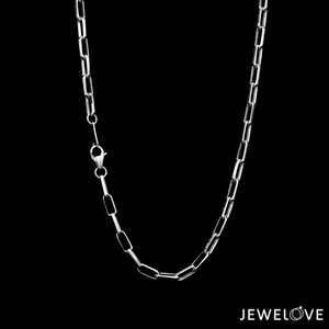 Platinum Rectangular Links Chain for Men JL PT CH 1212-A   Jewelove.US