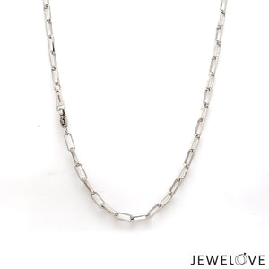 Platinum Rectangular Links Chain for Men JL PT CH 1212-A   Jewelove.US