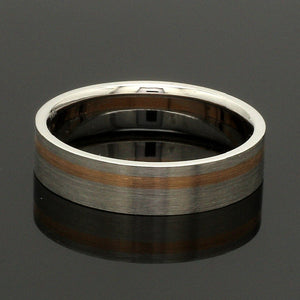 Platinum Ring with a Rose Gold Streak JL PT 1003
