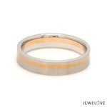 Load image into Gallery viewer, Platinum Ring with a Rose Gold Streak JL PT 1003
