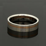 Load image into Gallery viewer, Platinum Ring with a Rose Gold Streak JL PT 1003
