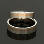 Load image into Gallery viewer, Platinum Ring with a Rose Gold Streak JL PT 1003
