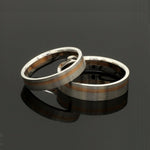 Load image into Gallery viewer, Platinum Ring with a Rose Gold Streak JL PT 1003
