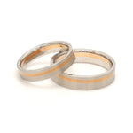 Load image into Gallery viewer, Platinum Ring with a Rose Gold Streak JL PT 1003

