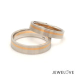 Load image into Gallery viewer, Platinum Ring with a Rose Gold Streak JL PT 1003
