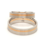 Load image into Gallery viewer, Platinum Ring with a Rose Gold Streak JL PT 1003
