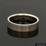 Load image into Gallery viewer, Platinum Ring with a Rose Gold Streak JL PT 1003
