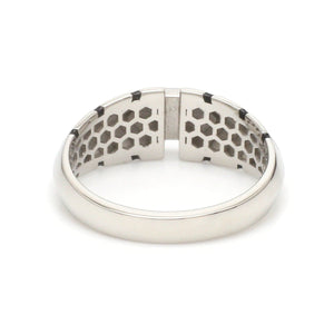 Platinum Ring with Black Enamel for Men JL PT 1310