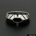 Load image into Gallery viewer, Platinum Ring with Black Enamel for Men JL PT 1310
