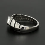 Load image into Gallery viewer, Platinum Ring with Black Enamel for Men JL PT 1310
