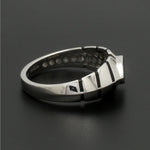 Load image into Gallery viewer, Platinum Ring with Black Enamel for Men JL PT 1310

