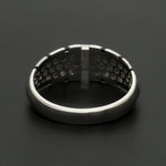 Load image into Gallery viewer, Platinum Ring with Black Enamel for Men JL PT 1310
