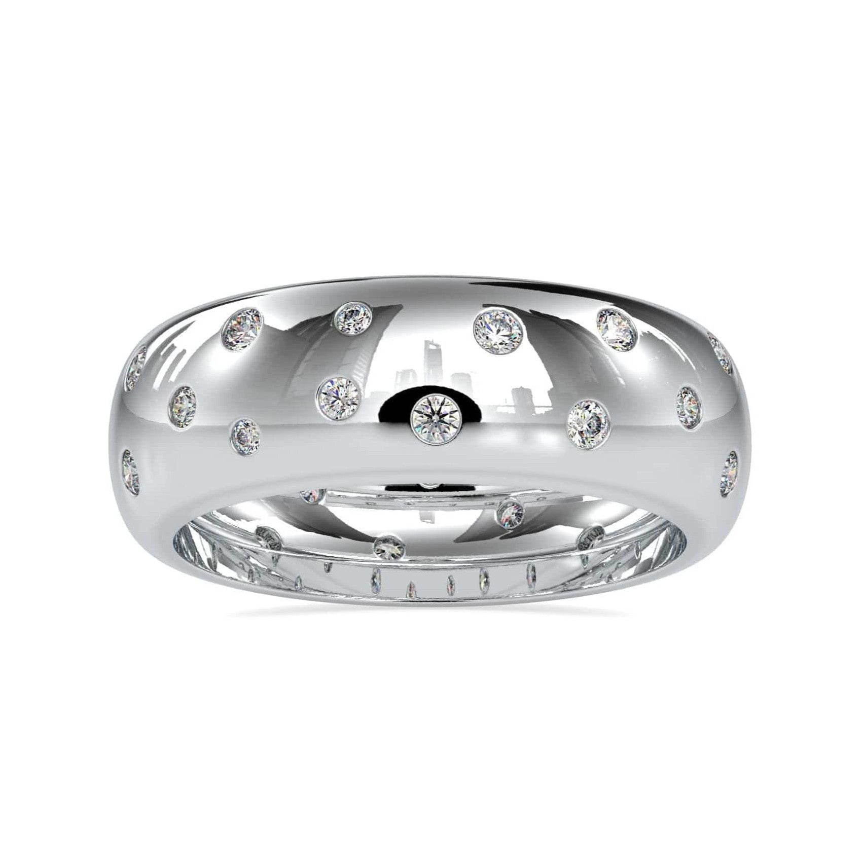 Platinum Ring with Diamonds for Women JL PT 0019
