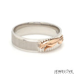 Load image into Gallery viewer, Platinum Ring with Rose Gold Jaguar for Men JL PT 1308
