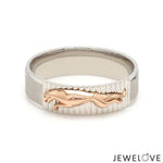 Load image into Gallery viewer, Platinum Ring with Rose Gold Jaguar for Men JL PT 1308
