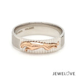 Load image into Gallery viewer, Platinum Ring with Rose Gold Jaguar for Men JL PT 1308
