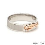 Load image into Gallery viewer, Platinum Ring with Rose Gold Jaguar for Men JL PT 1308
