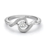 Load image into Gallery viewer, Platinum ring with Single Diamond for Women JL PT 201
