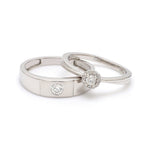 Load image into Gallery viewer, Platinum Rings for Couple with Single Diamonds JL PT 593
