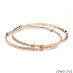 Load image into Gallery viewer, Platinum Rose Gold Bangle for Women JL PTB 1246

