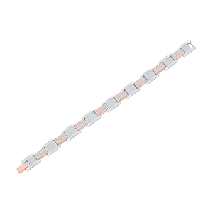 Platinum & Rose Gold Bracelet for Men JL PTB 0387