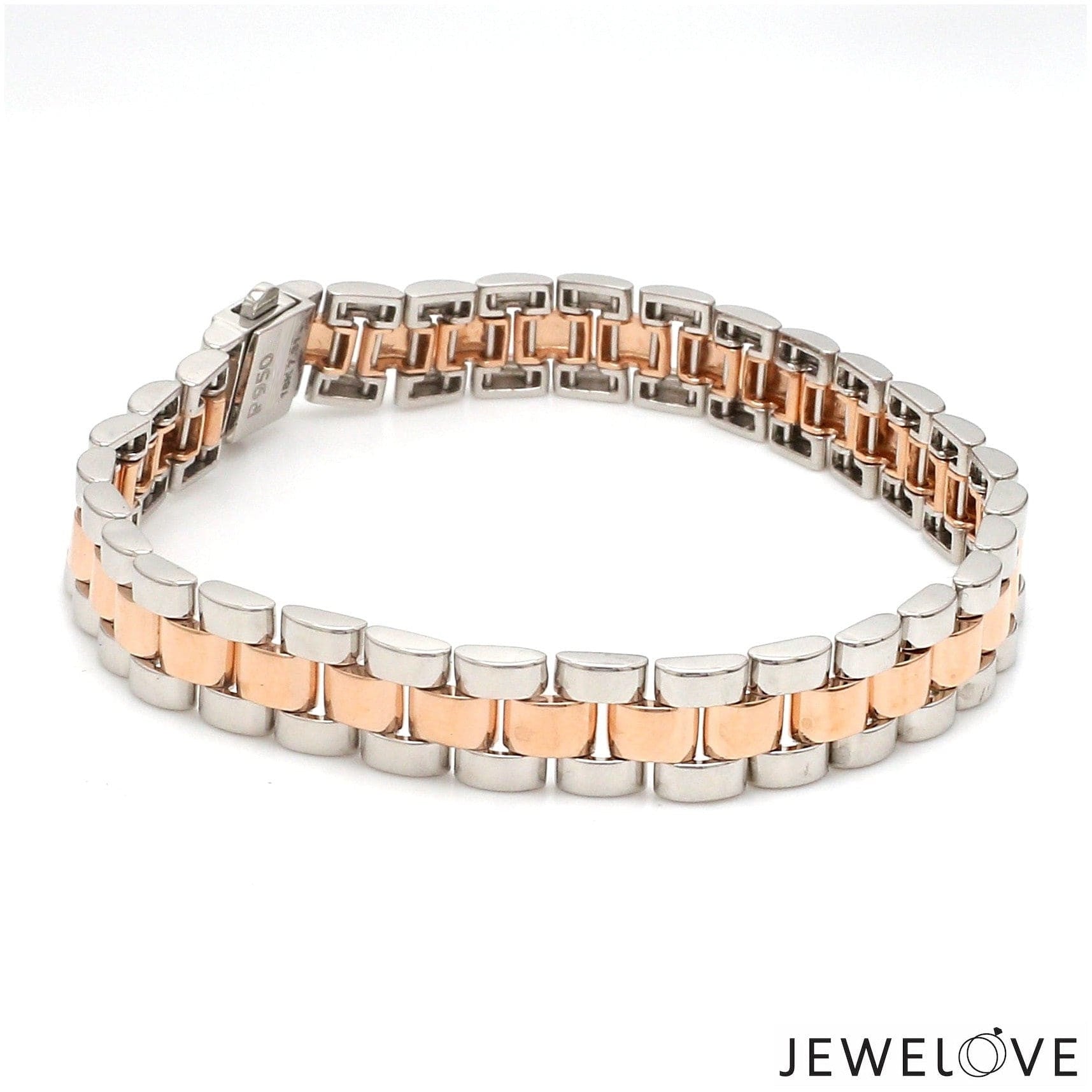 ぴょん様 シルバーパヴェクリップ 17cm rose gold bracelet Platinum & Rose Gold Bracelet for Men JL PTB 1047 – Jewelove.US
