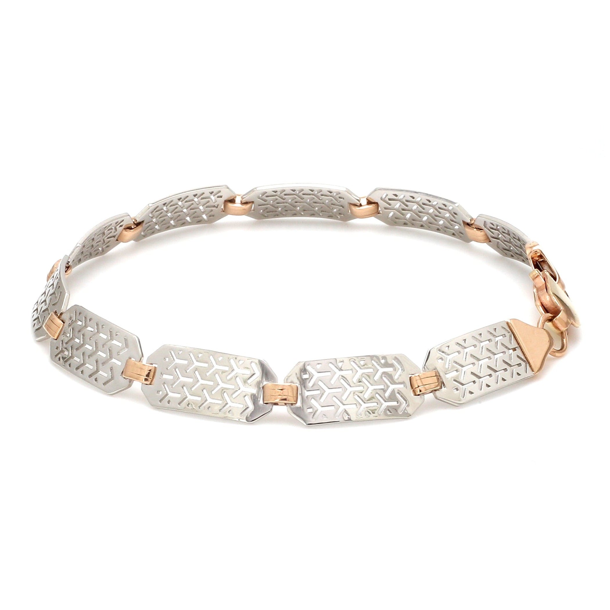 Platinum & Rose Gold Bracelet for Men JL PTB 1060-Z