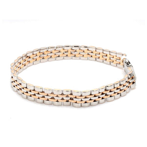 Platinum & Rose Gold Bracelet for Men JL PTB 1097 – Jewelove.US