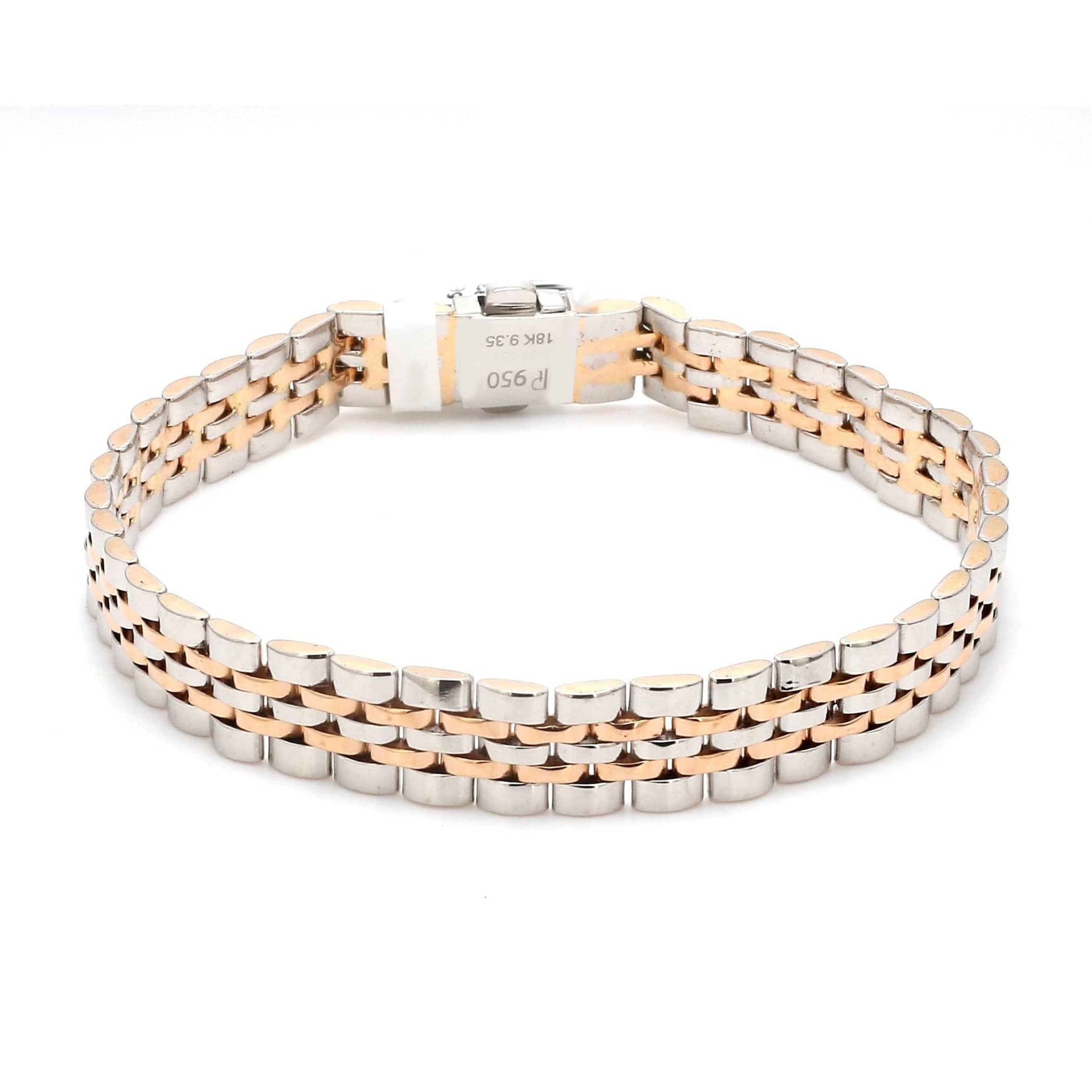 Platinum & Rose Gold Bracelet for Men JL PTB 1097 – Jewelove.US