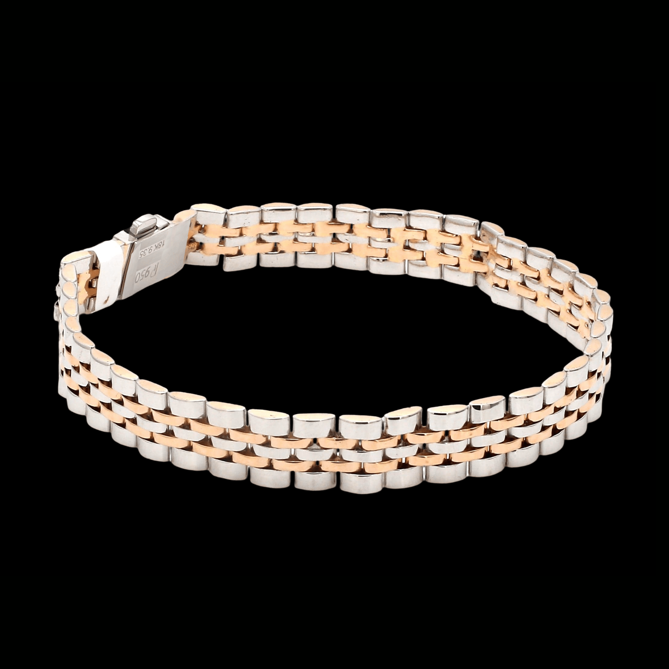 Platinum & Rose Gold Bracelet for Men JL PTB 1097 – Jewelove.US